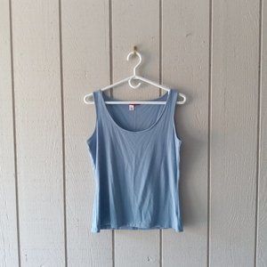 ladies blue top, size M, polyester/rayon /spandex, Tapemeasure/Liz Claiborn new